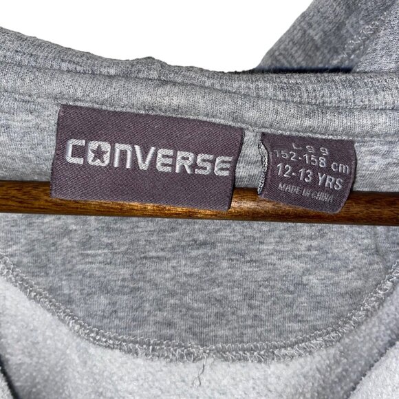 Converse Grey full zip hoodie size 12-13 years Youth L - Picture 4 of 4